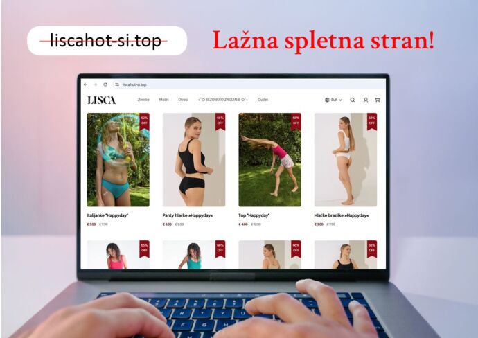 Pomembno obvestilo: opozorilo pred lažno spletno stranjo Lisca