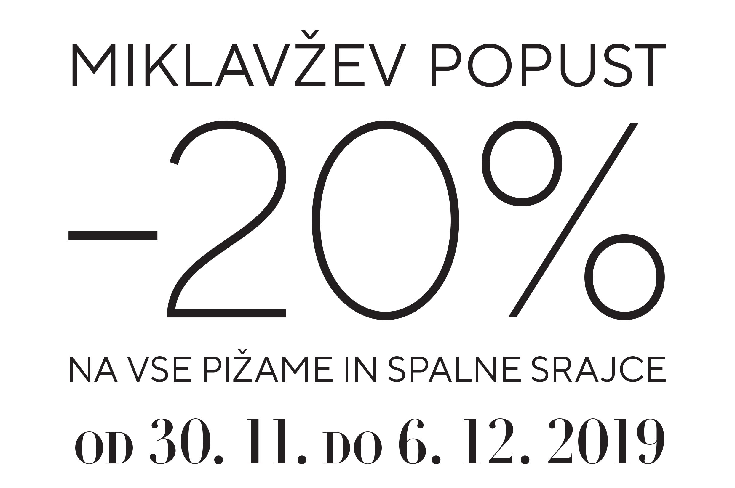 Miklavžev popust na ves spalni program Miklavžev popust na ves spalni program