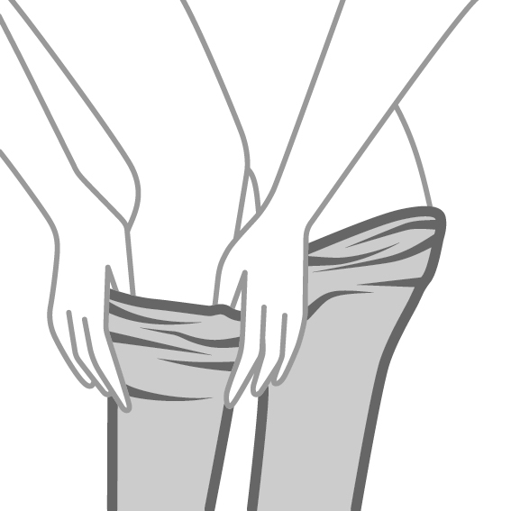 Oblačenje nogavic - 3.korak